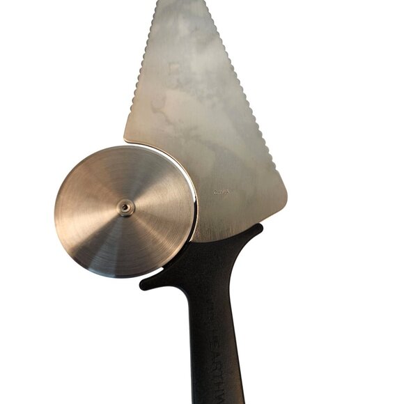 NuWave Pizza Server & Cutter Combo Durable Stainless Steel Blade Black Handle - Picture 6 of 8